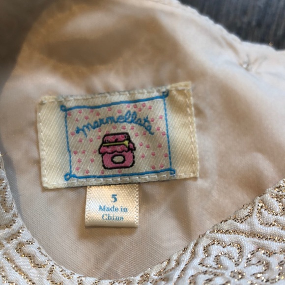 Sparkly beige formal dress size 5 - Picture 3 of 9